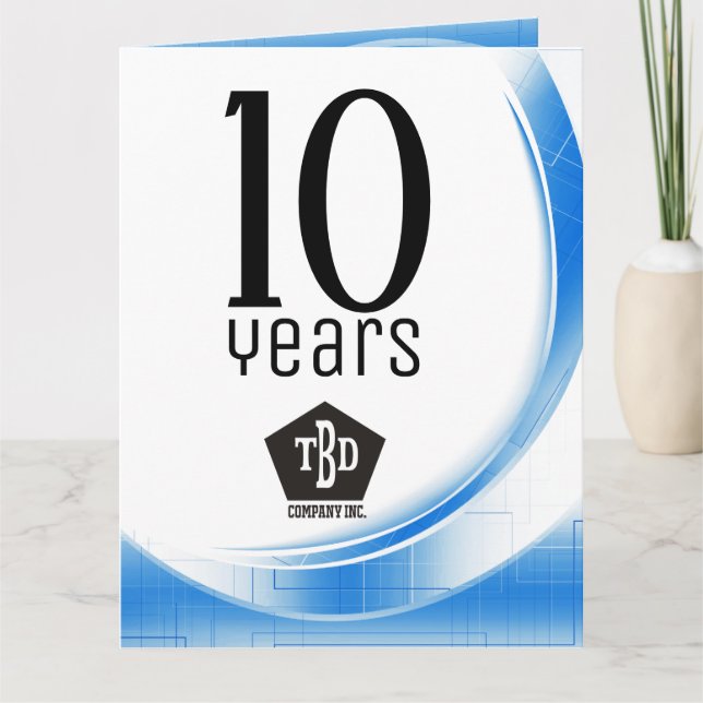 Carte Bourse d'anniversaire de 10 ans d'une vague techno (Devant)