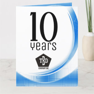 Carte Bourse d'anniversaire de 10 ans d'une vague techno