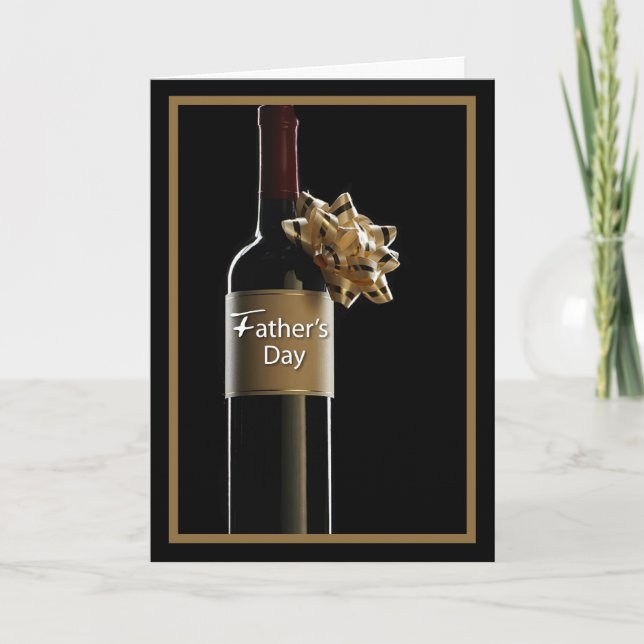 Carte Bouteille à vin fête des pères (Devant)