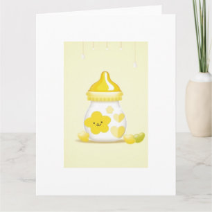 Carte Bouteille Bébé mignonne