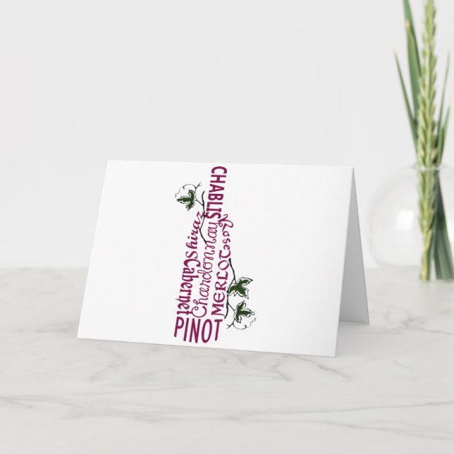 Carte Bouteille de vin (Devant)