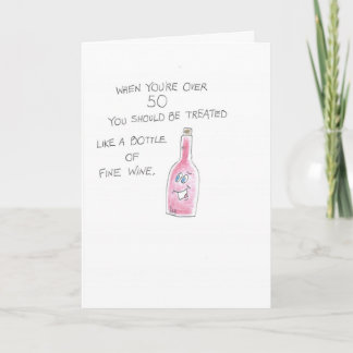 Carte bouteille de vin