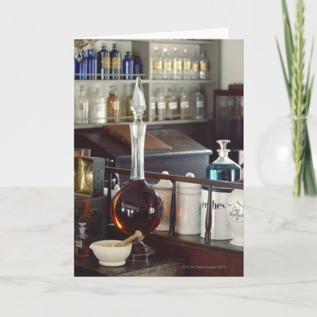 Carte Bouteilles pharmacie d'antiquités (Devant)