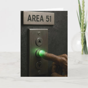 Carte Bouton d'ascenseur de la zone 51 pour l'anniversai
