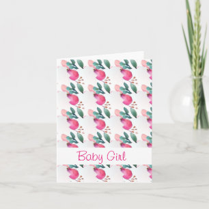 Carte Bouton rose doux