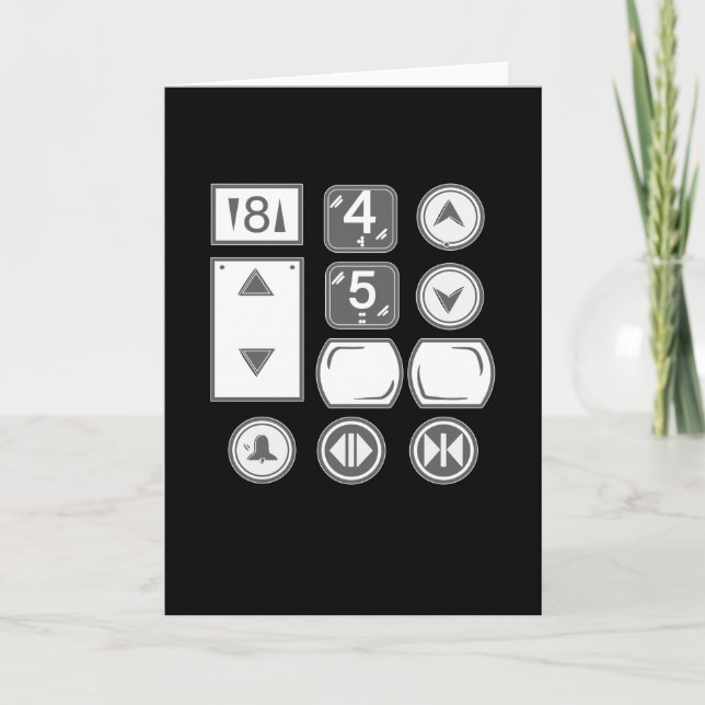 Carte Boutons ascenseur ascenseur ascenseur (Devant)