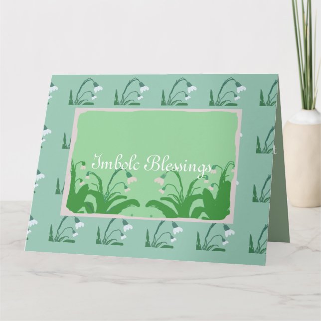 Carte Boutons de neige de printemps en vert (Devant)