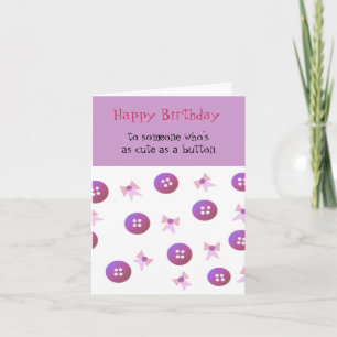 Carte Boutons et Rubans d'Anniversaire