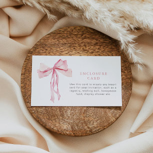 Carte Bow Bow Bow Custom Insert Ribbon Girl