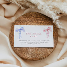 Carte Bow Enclôture Genre Révéler Personnalisé Ins