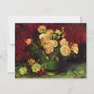 Carte Bowl avec Peonies et Roses par Vincent van Gogh