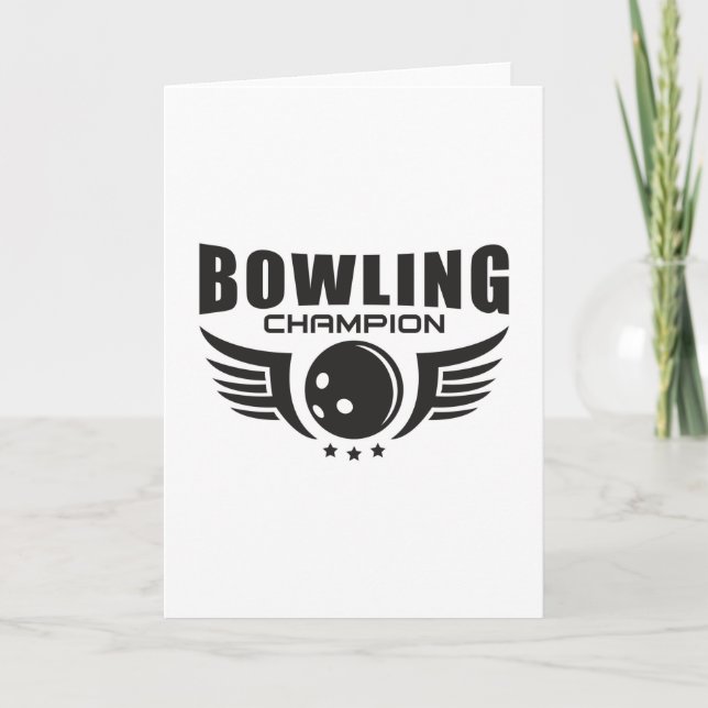Carte Bowling Bowler Sport Strike Bowl Drôle Idée cadeau (Devant)