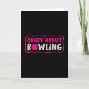 Carte Bowling Girl Princess Queen Bowl Bowl Drôle cadeau