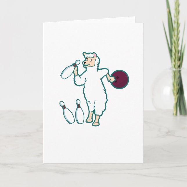 Carte Bowling Llama (Devant)