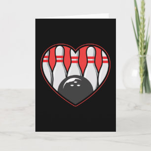 Carte Bowling Love Word Theme Bowler