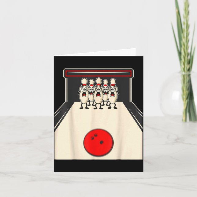 Carte Bowling N Ed Ns Funny Bowler Player Kids Boys Men  (Devant)