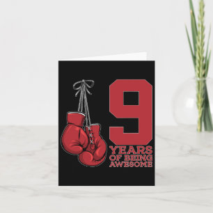 Carte Boxe 9 ans d'être merveilleux Boxer 9e anniversair