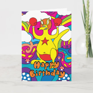 Carte Boxe anniversaire de Kangaroo