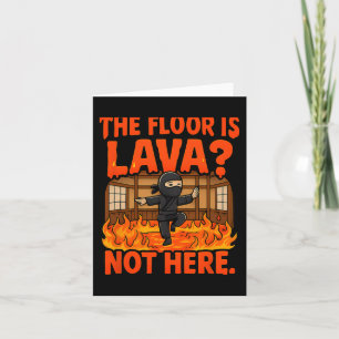 Carte Boxe d'arts martiaux Ninja Lava Floor Dojo Humour