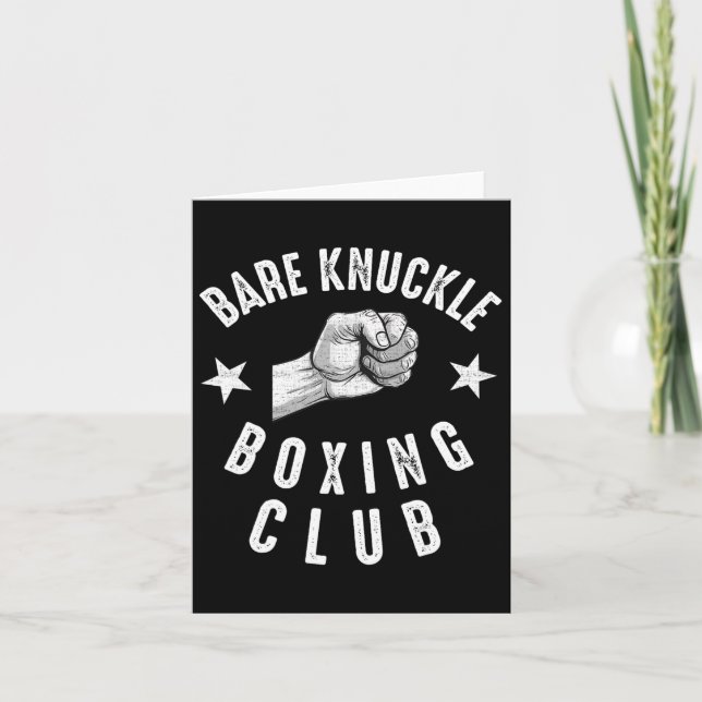 Carte Boxe de Knuckle nu Hommes Poing Combattre Knuckle  (Devant)