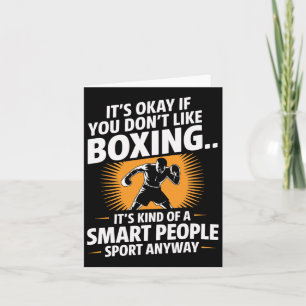 Carte Boxe Design Humour - Smart People Sport' Silhouet