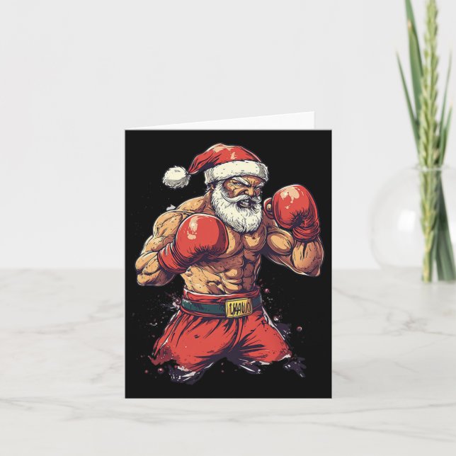 Carte Boxe Du Père Noël Et Muay Thai (Devant)