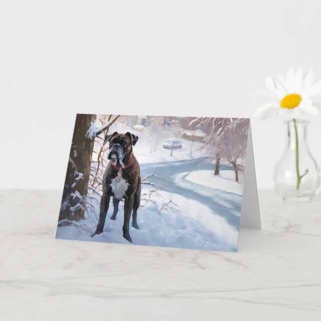 Carte Boxe Laisser Neige Noël (Petite plante)