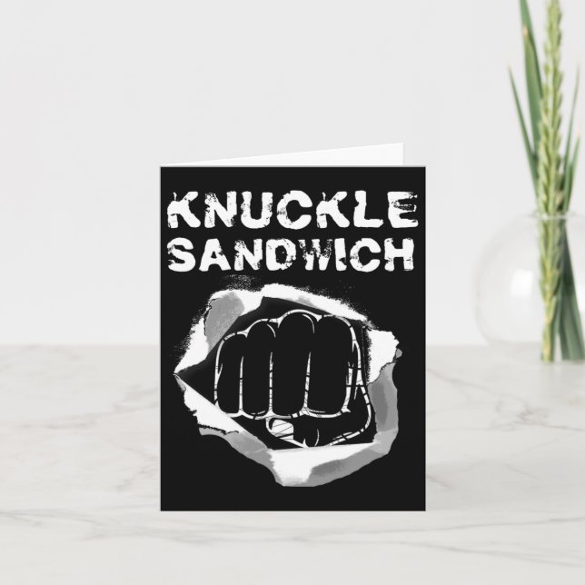 Carte Boxe Pointe Poignée Knuckle Boxer (Devant)