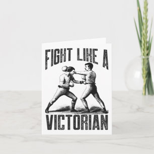 Carte Boxe vintage Combattre Comme Un Clic Boxer Victori