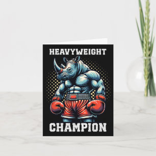 Carte Boxer Cadeau Heavyweight Champion Rhino Boxe