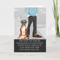 Boxer de la Fête des pères de chien drôle