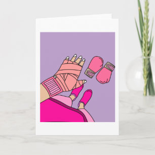 Carte Boxer Femme Boxer Retro Boxing Gants