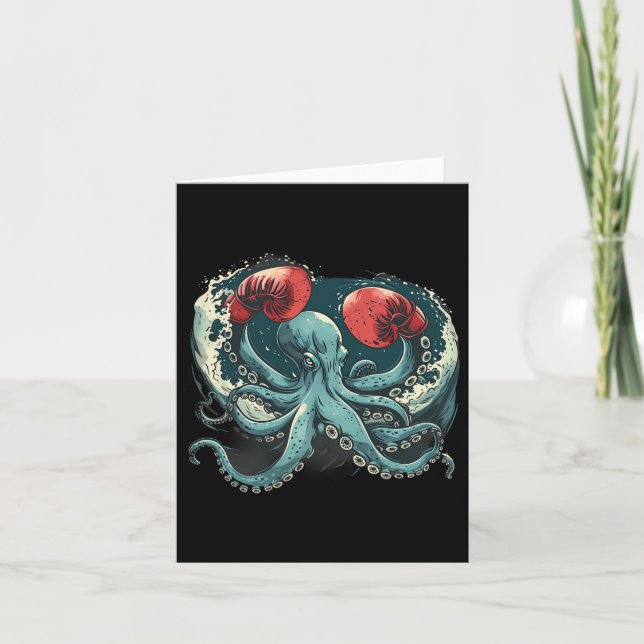 Carte Boxer Octopus Lover Ocean Sea Creator Funny Boxin (Devant)