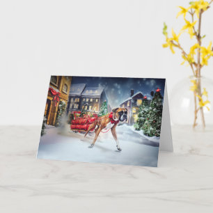 Carte Boxeur Saison des Fêtes de Noël
