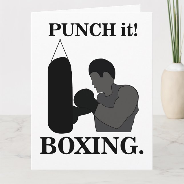 Carte Boxing Sport Punch It Boxing (Devant)