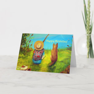 Carte Boy Fishing Custom Anniversaire