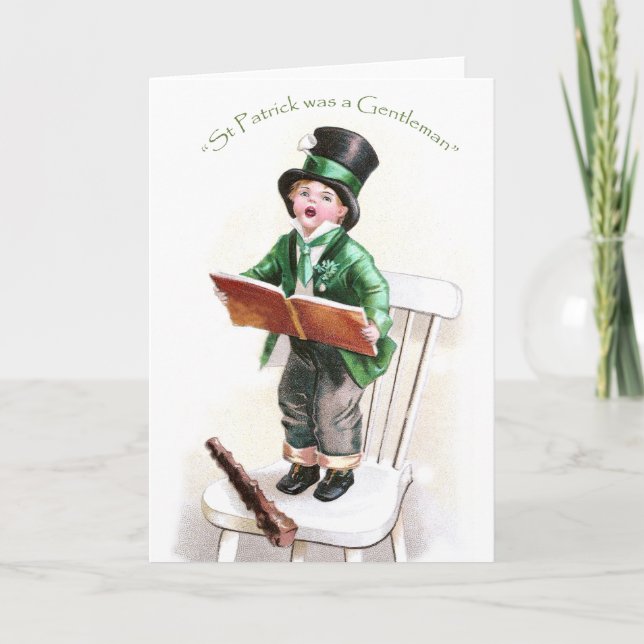 Carte Boy Singing Irish Song (Devant)