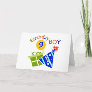 Carte Boys 9e anniversaire