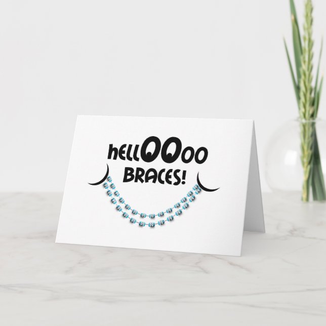 Carte Braces Félicitations - Bonjour Braces Smile (Devant)