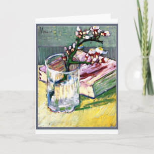 Carte Branche d'amande fleurie en verre