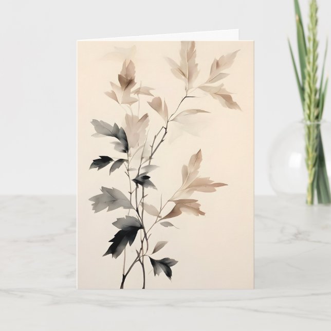 Carte Branche de l'Encre et de l'Arbre à laver avec la f (Devant)