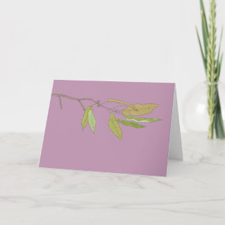Carte Branche en rose