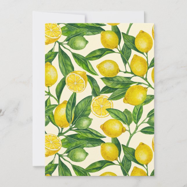 Carte Branches de citron vert et jaune (Devant)
