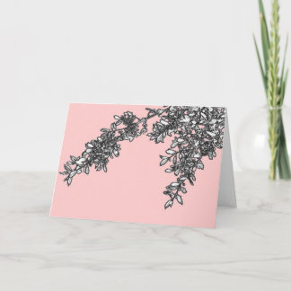 Carte Branches roses
