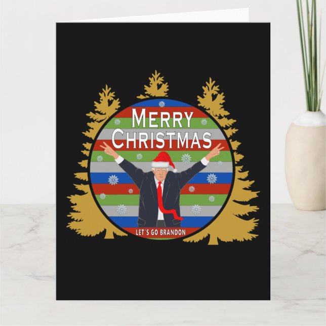 Carte Brandon Noël Trump Snowflake Holiday (Devant)