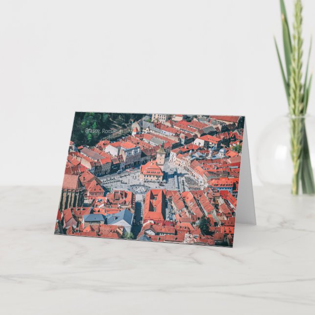 Carte Brasov, paysage urbain roumain, (Devant)