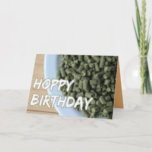 Carte Brasseurs de bière d'anniversaire Hoppy