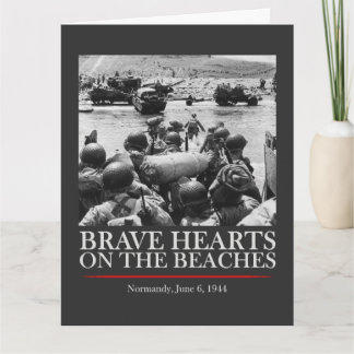 Carte Brave Hearts On The Beaches - WW2 D-day