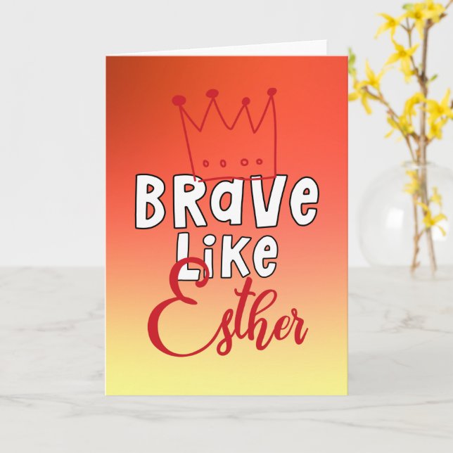 Carte Brave Like Esther - Inspirer l'art juif purim (Fleur jaune)