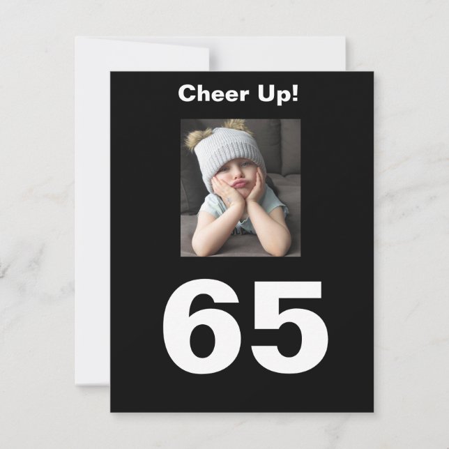 Carte Bravo ! 65e anniversaire Funny 65 Grumpy mignonne  (Devant)